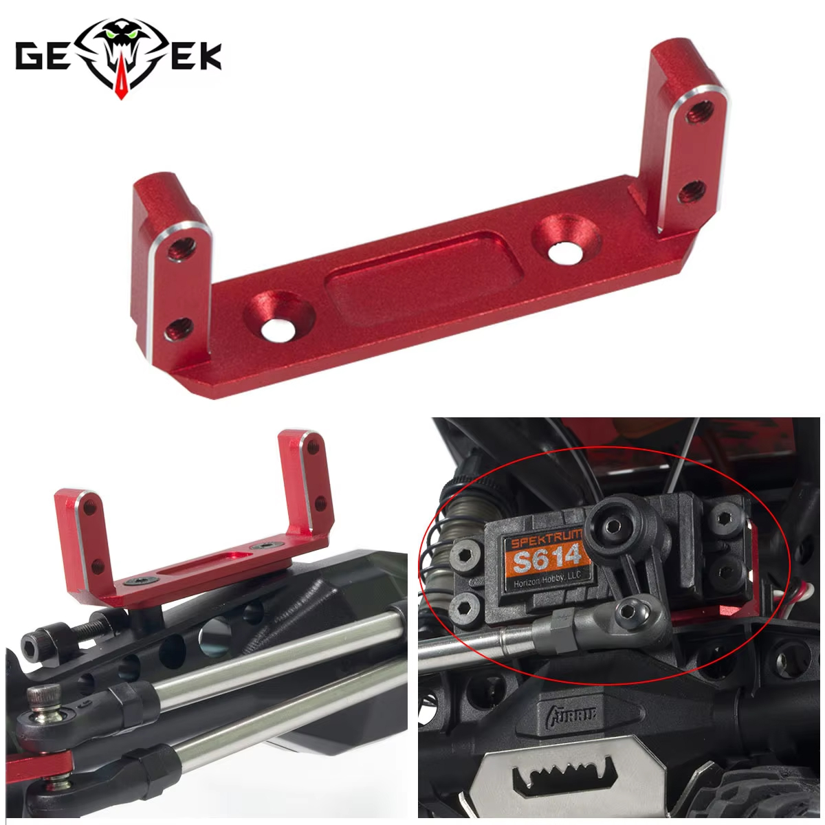 Rc Hobby Factory - Aluminum CNC Capra Servo Mount for