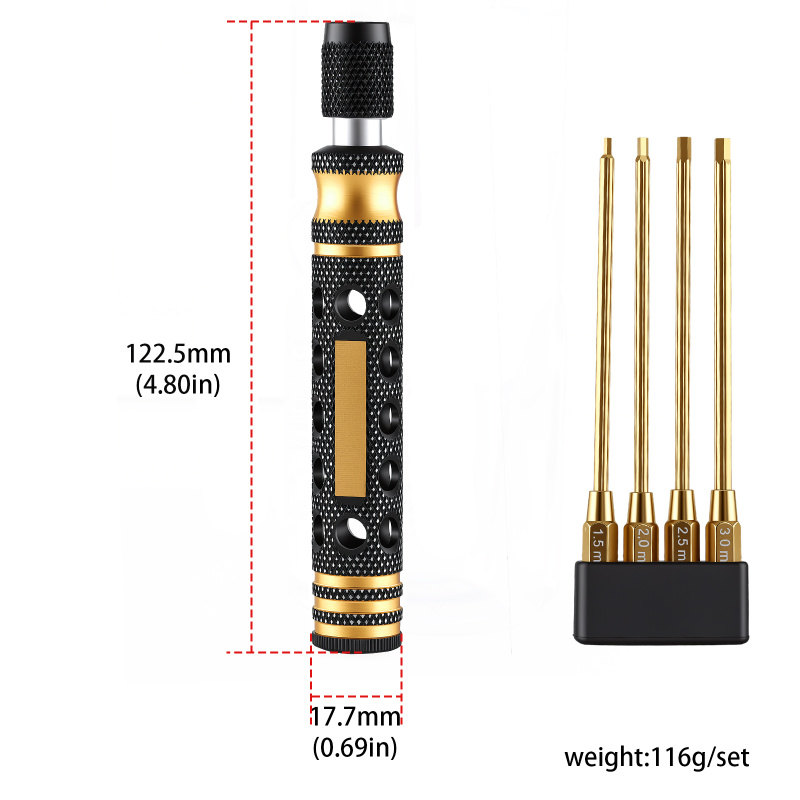 New 4-in-1 1.5/2.0/2.5/3.0mm T - đánh giá và giá Rc Hobby Electric Screwdriver