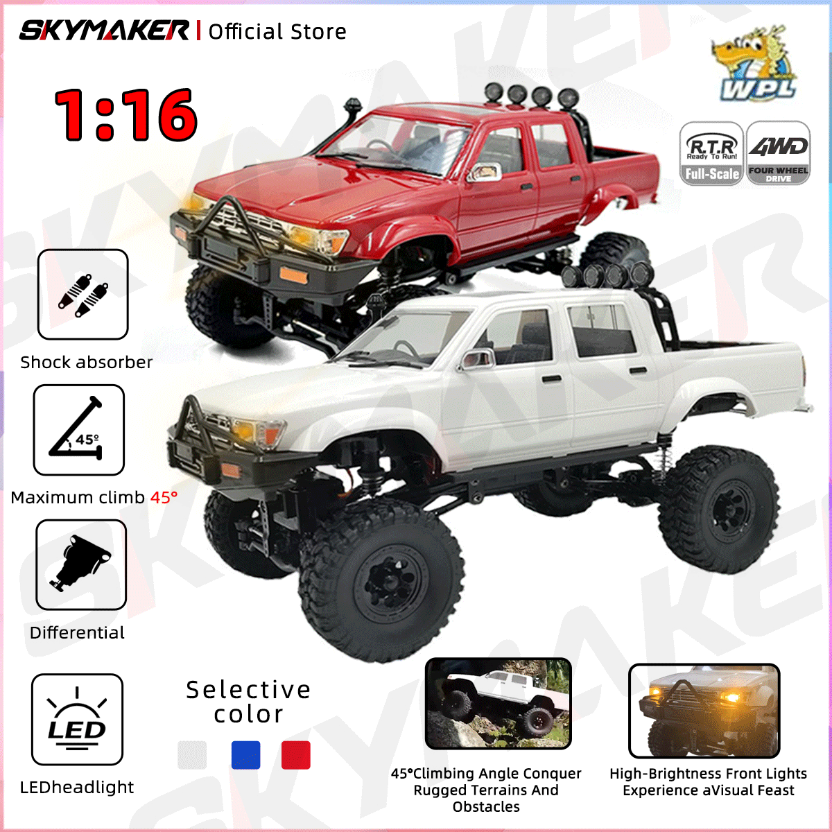 WPL C64-1 RC Car 1:16 Hailax 2 - đánh giá và giá Rc Hobby Lobby