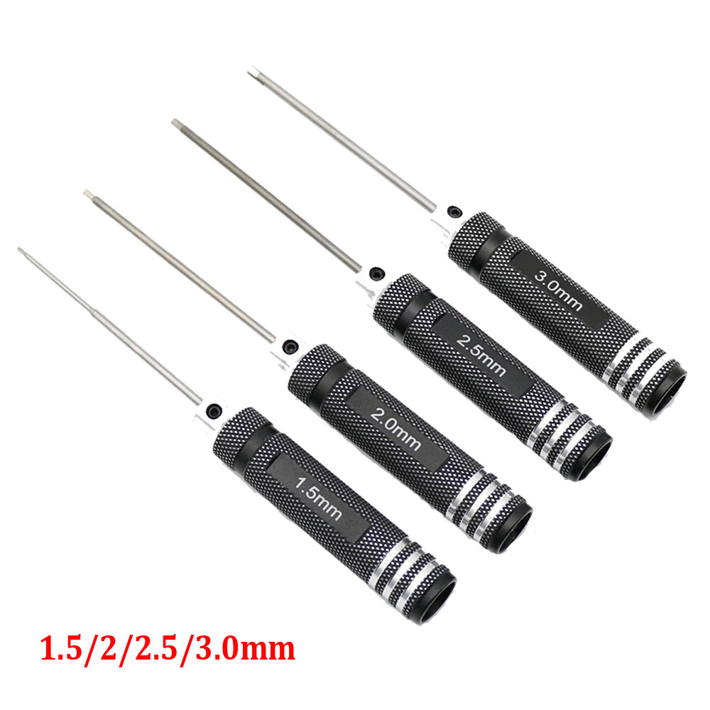 4PCS 1.5/2/2.5/3.0mm Black Hex - đánh giá và giá Rc Hobby Electric Screwdriver
