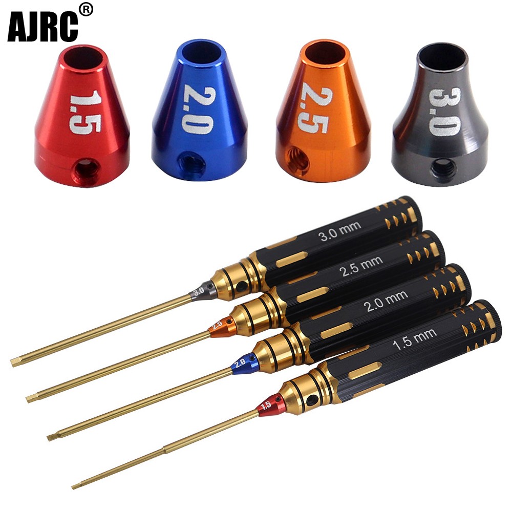 Ajrc 4pcs/set Titanium Plating - đánh giá và giá Rc Hobby Electric Screwdriver
